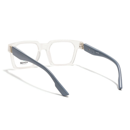 Voyage Matt Transparent Wayfarer Eyeglasses for Men & Women (52208FMG7731)
