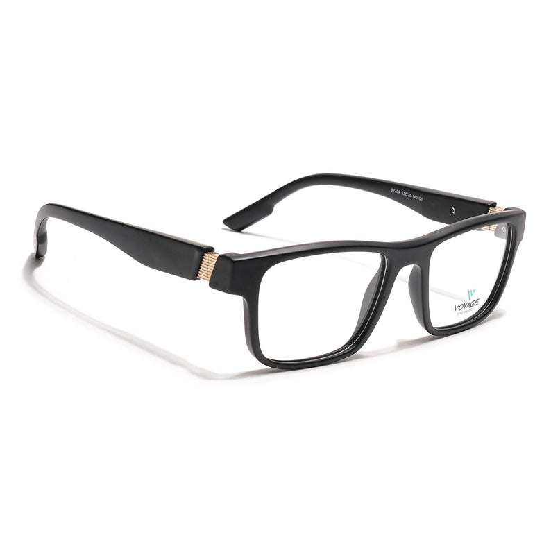 Voyage Black Wayfarer Eyeglasses for Men & Women (52209FMG7732)