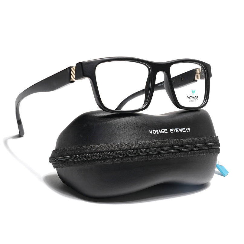 Voyage Black Wayfarer Eyeglasses for Men & Women (52209FMG7732)