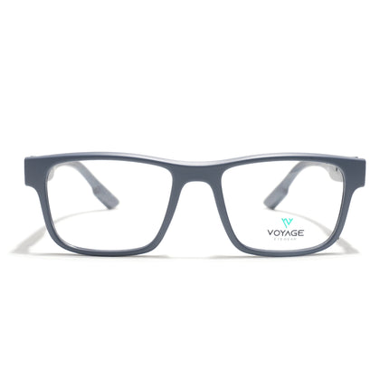 Voyage Grey Wayfarer Eyeglasses for Men & Women (52209FMG7733)