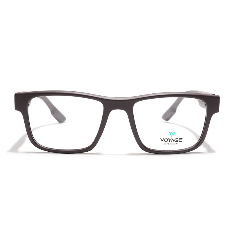 Voyage Brown Wayfarer Eyeglasses for Men & Women (52209FMG7735)