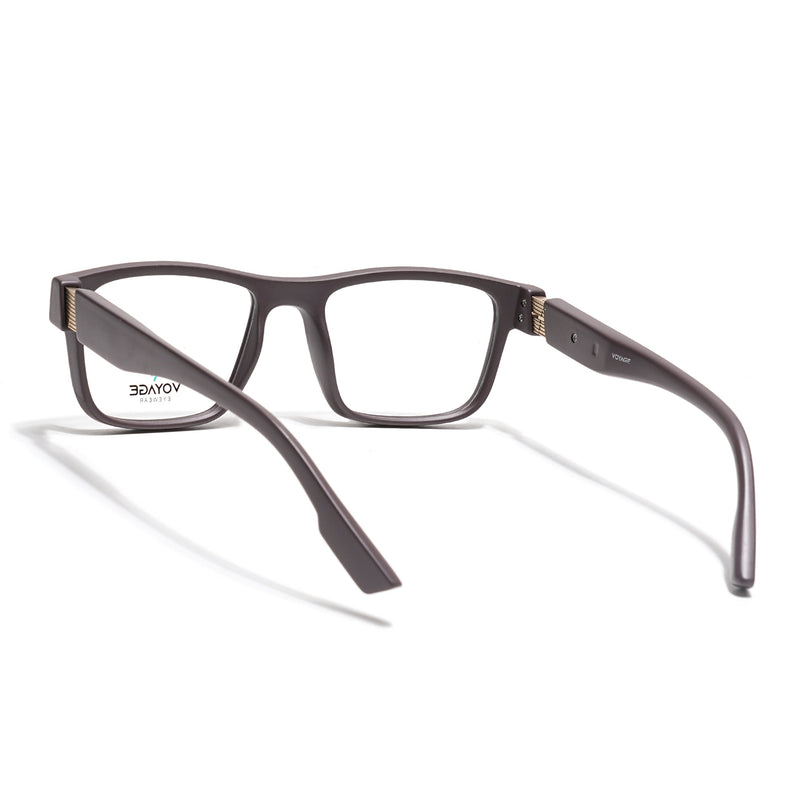 Voyage Brown Wayfarer Eyeglasses for Men & Women (52209FMG7735)