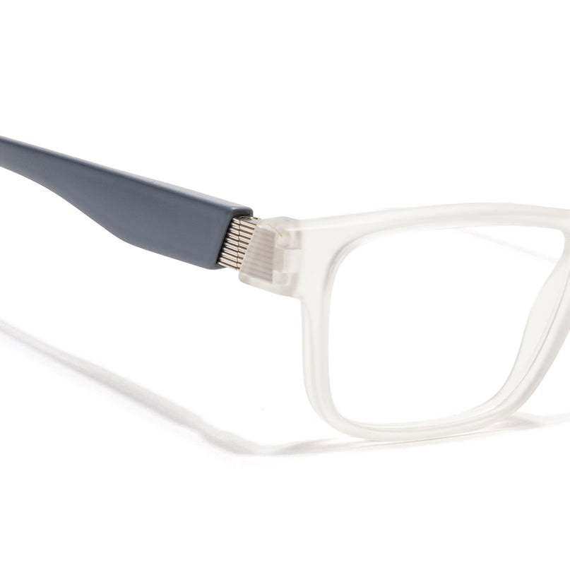 Voyage Matt Transparent Wayfarer Eyeglasses for Men & Women (52209FMG7737)