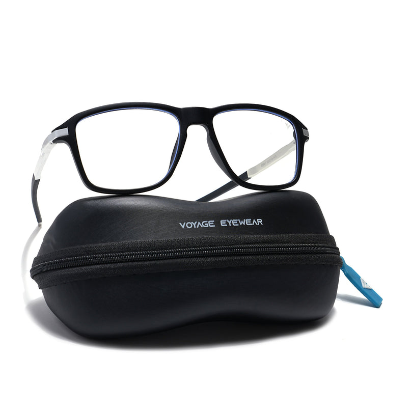 Voyage Striker Black Square Eyeglasses for Men & Women - MG6127-C1