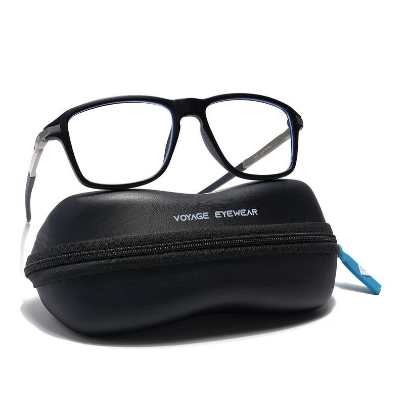 Voyage Striker Black Square Eyeglasses for Men & Women - MG6128-C2