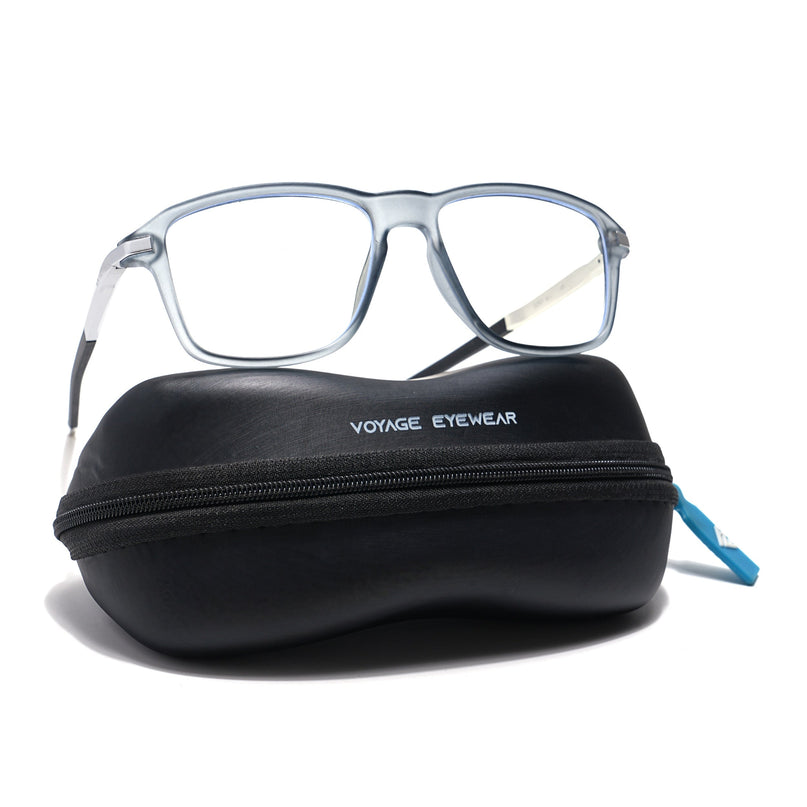 Voyage Striker Light Grey Square Eyeglasses for Men & Women - MG6129-C3