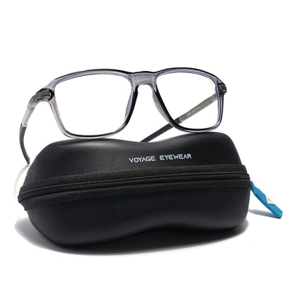 Voyage Striker Grey Square Eyeglasses for Men & Women - MG6130-C4