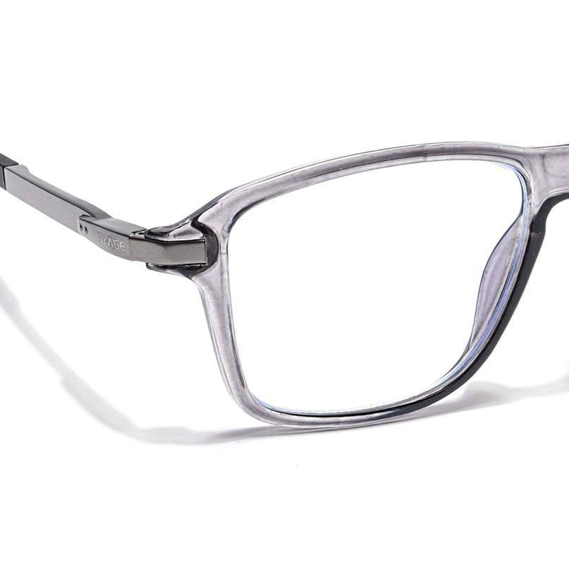 Voyage Striker Grey Square Eyeglasses for Men & Women - MG6130-C4