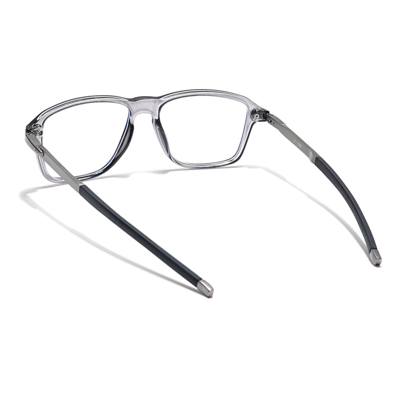 Voyage Striker Grey Square Eyeglasses for Men & Women - MG6130-C4
