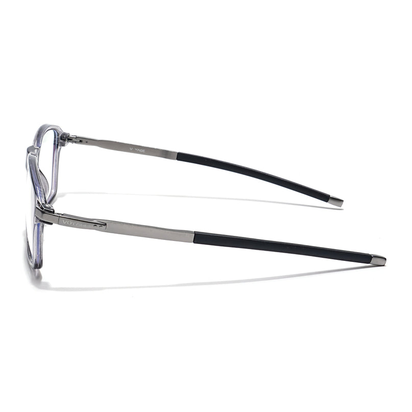 Voyage Striker Grey Square Eyeglasses for Men & Women - MG6130-C4