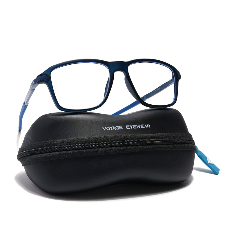 Voyage Striker Black Square Eyeglasses for Men & Women - MG6131-C5