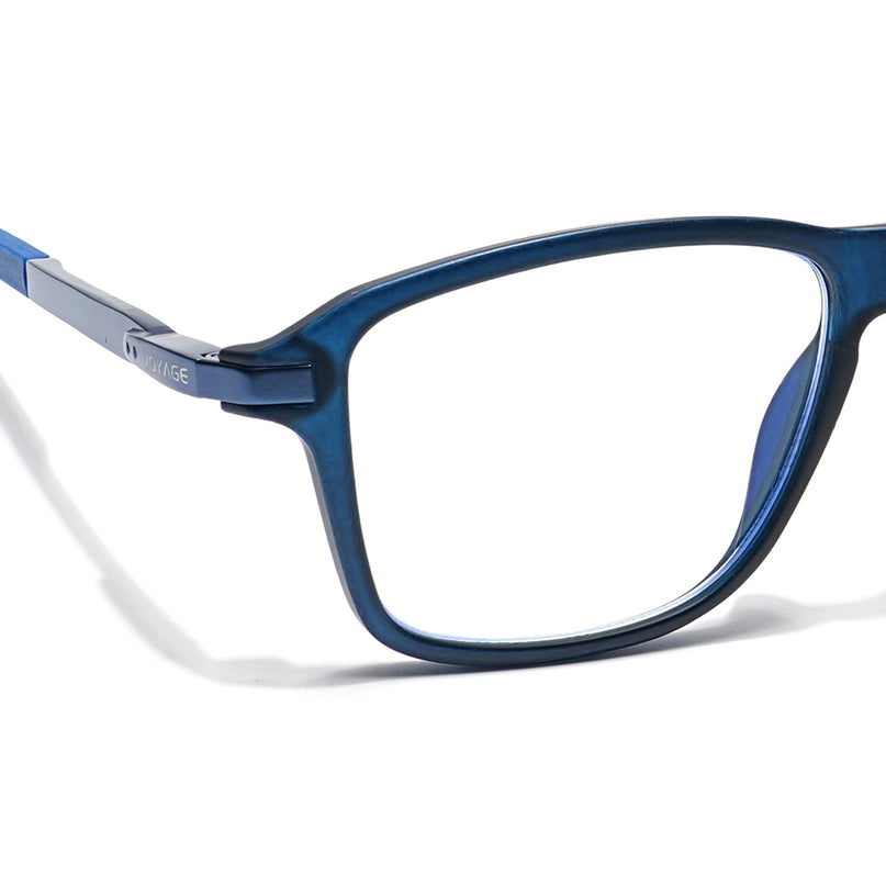 Voyage Striker Black Square Eyeglasses for Men & Women - MG6131-C5