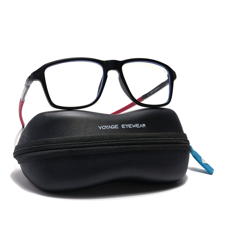 Voyage Striker Black Square Eyeglasses for Men & Women - MG6132-C6