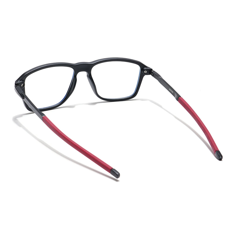 Voyage Striker Black Square Eyeglasses for Men & Women - MG6132-C6