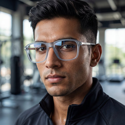 Voyage Striker Light Grey Square Eyeglasses for Men & Women - MG6129-C3