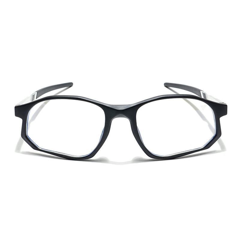 Voyage Striker Black Rectangle Eyeglasses for Men & Women - MG6133-C1