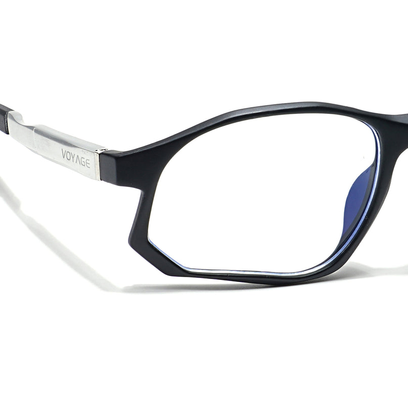 Voyage Striker Black Rectangle Eyeglasses for Men & Women - MG6133-C1