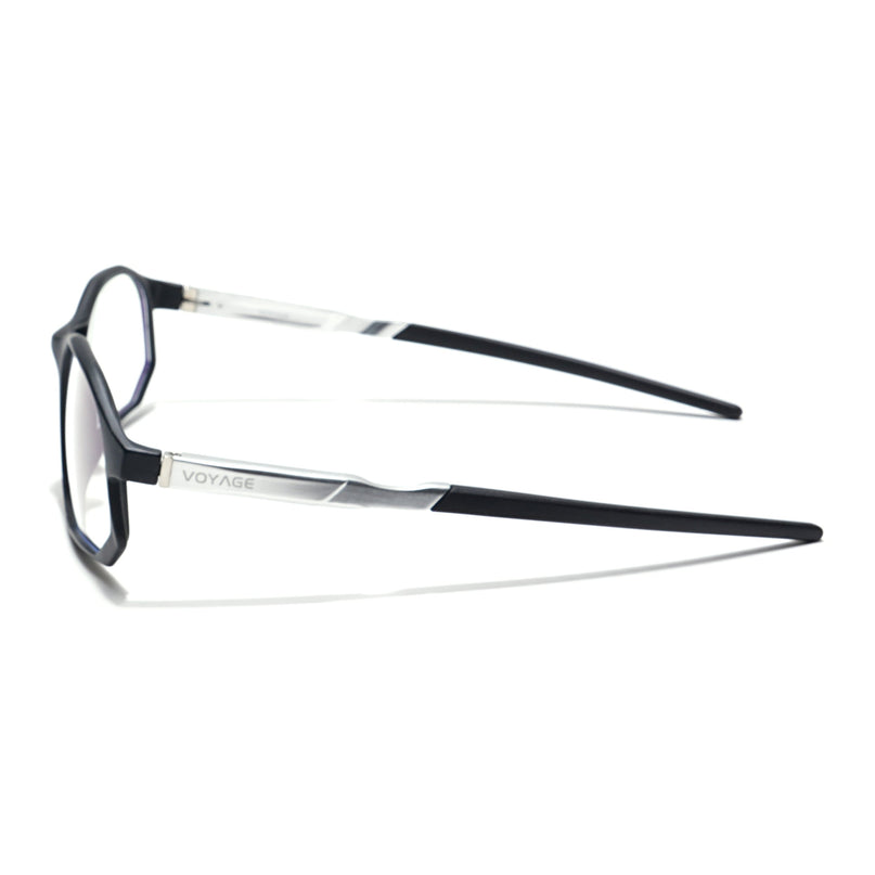 Voyage Striker Black Rectangle Eyeglasses for Men & Women - MG6133-C1