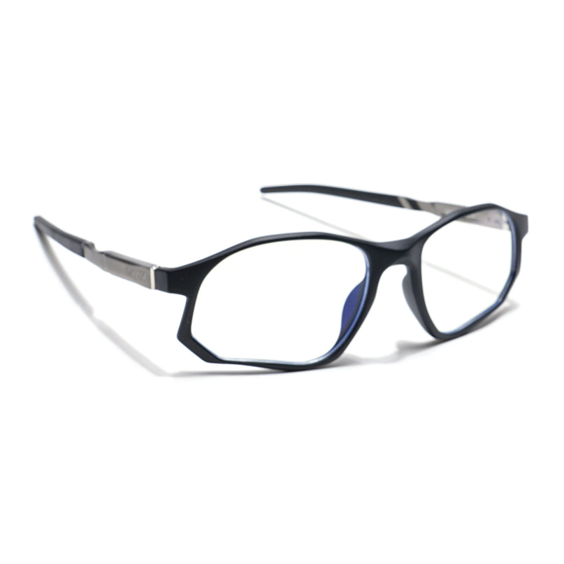 Voyage Striker Black Rectangle Eyeglasses for Men & Women - MG6134-C2
