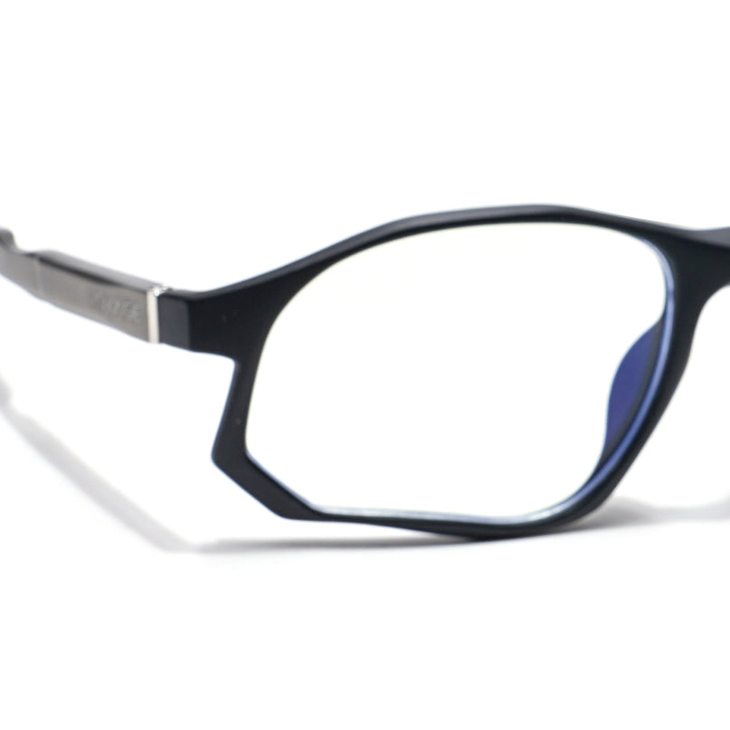 Voyage Striker Black Rectangle Eyeglasses for Men & Women - MG6134-C2