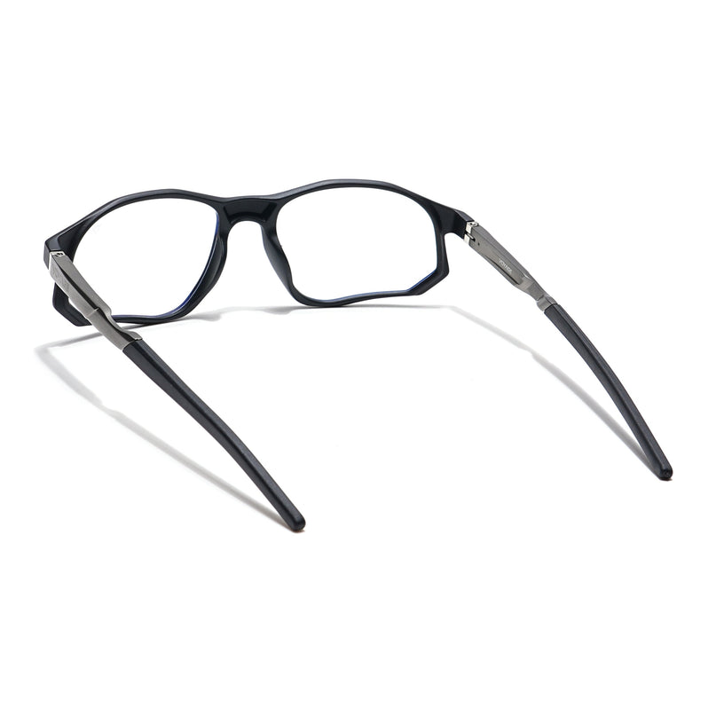 Voyage Striker Black Rectangle Eyeglasses for Men & Women - MG6134-C2