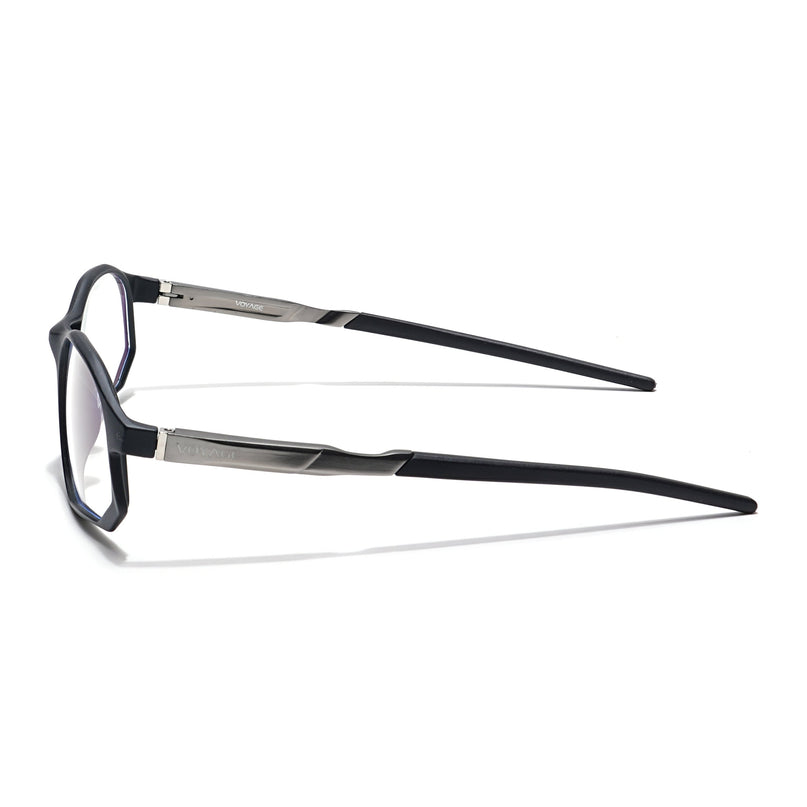 Voyage Striker Black Rectangle Eyeglasses for Men & Women - MG6134-C2