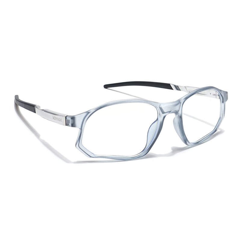 Voyage Striker Light Grey Rectangle Eyeglasses for Men & Women - MG6135-C3