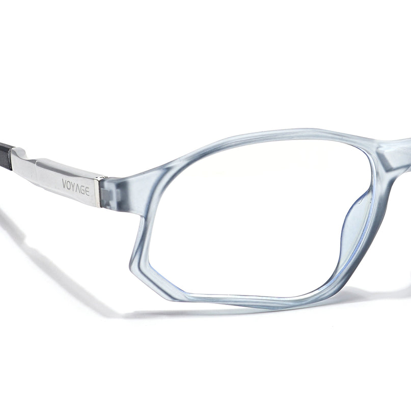 Voyage Striker Light Grey Rectangle Eyeglasses for Men & Women - MG6135-C3