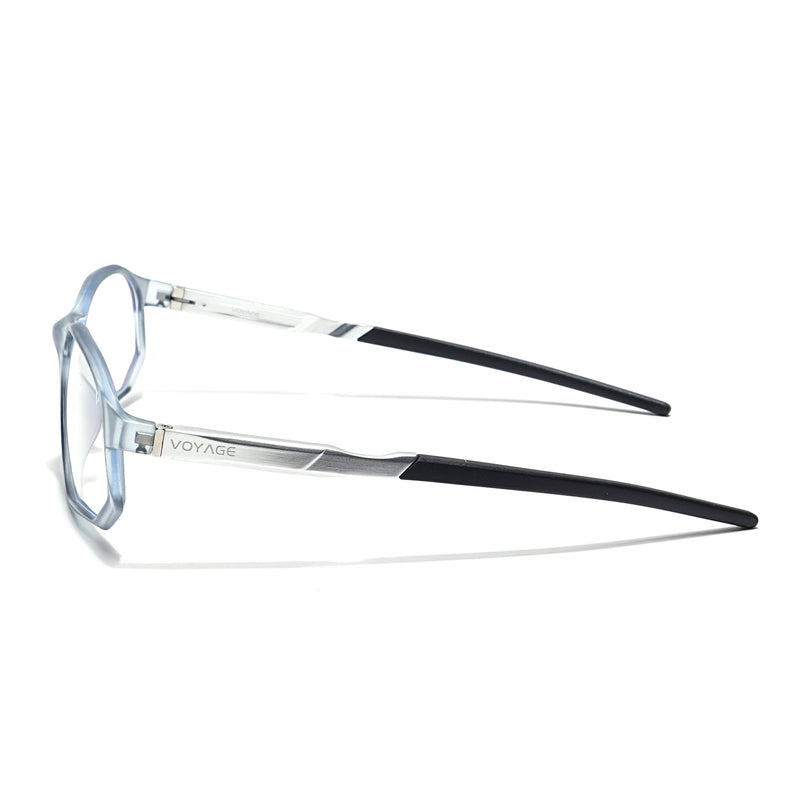 Voyage Striker Light Grey Rectangle Eyeglasses for Men & Women - MG6135-C3
