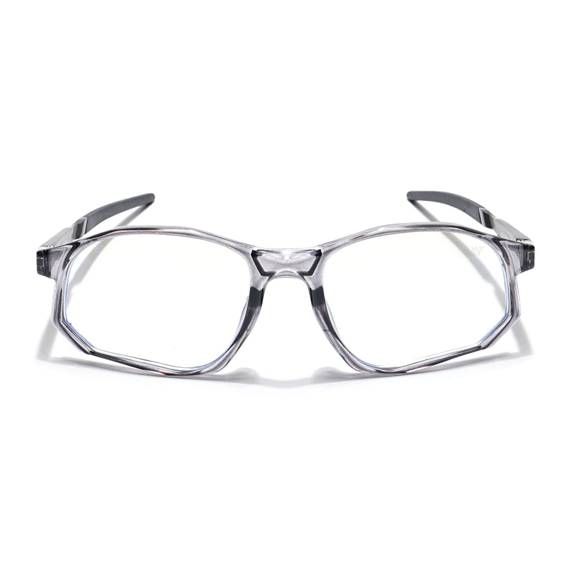 Voyage Striker Grey Rectangle Eyeglasses for Men & Women - MG6136-C4