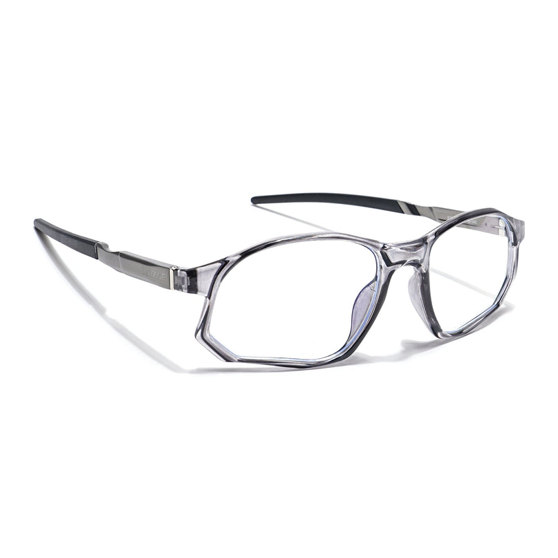 Voyage Striker Grey Rectangle Eyeglasses for Men & Women - MG6136-C4