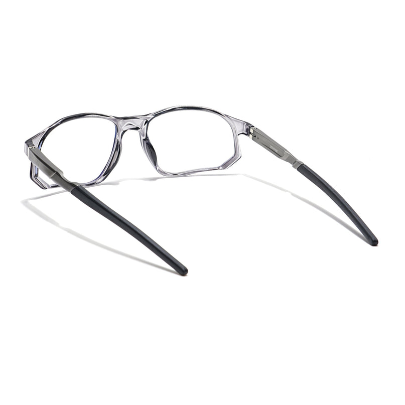 Voyage Striker Grey Rectangle Eyeglasses for Men & Women - MG6136-C4