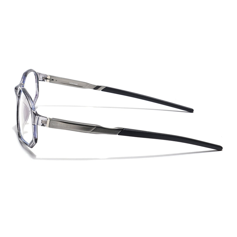 Voyage Striker Grey Rectangle Eyeglasses for Men & Women - MG6136-C4