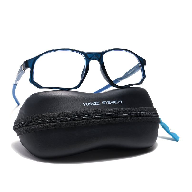 Voyage Striker Black Rectangle Eyeglasses for Men & Women - MG6137-C5