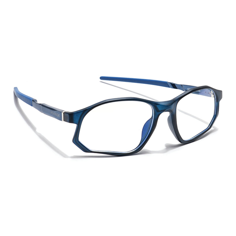 Voyage Striker Black Rectangle Eyeglasses for Men & Women - MG6137-C5