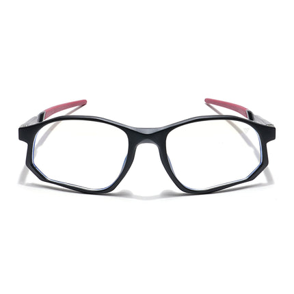 Voyage Striker Black Rectangle Eyeglasses for Men & Women - MG6138-C6