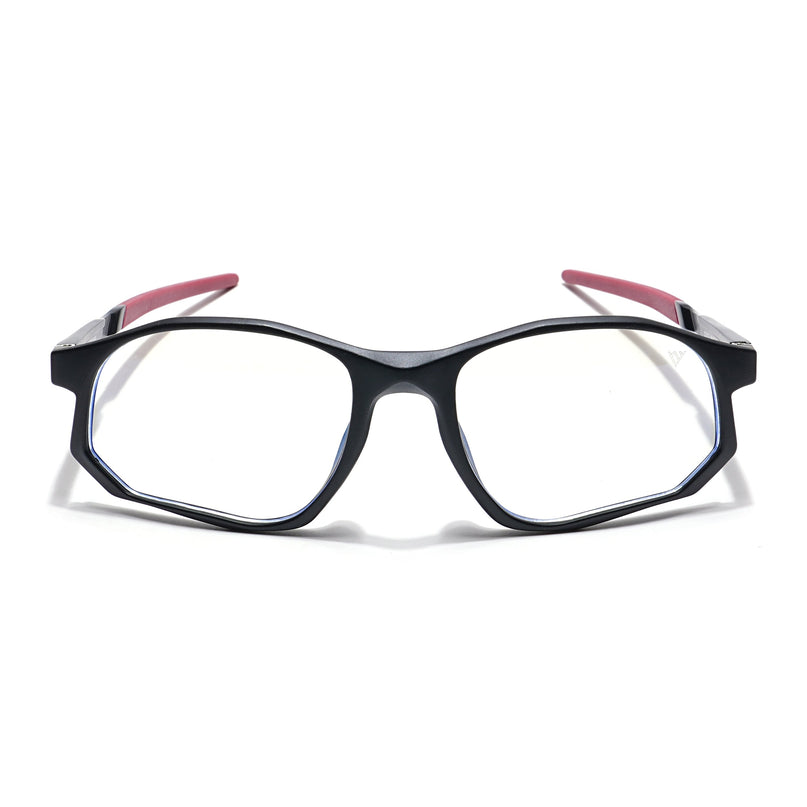 Voyage Striker Black Rectangle Eyeglasses for Men & Women - MG6138-C6