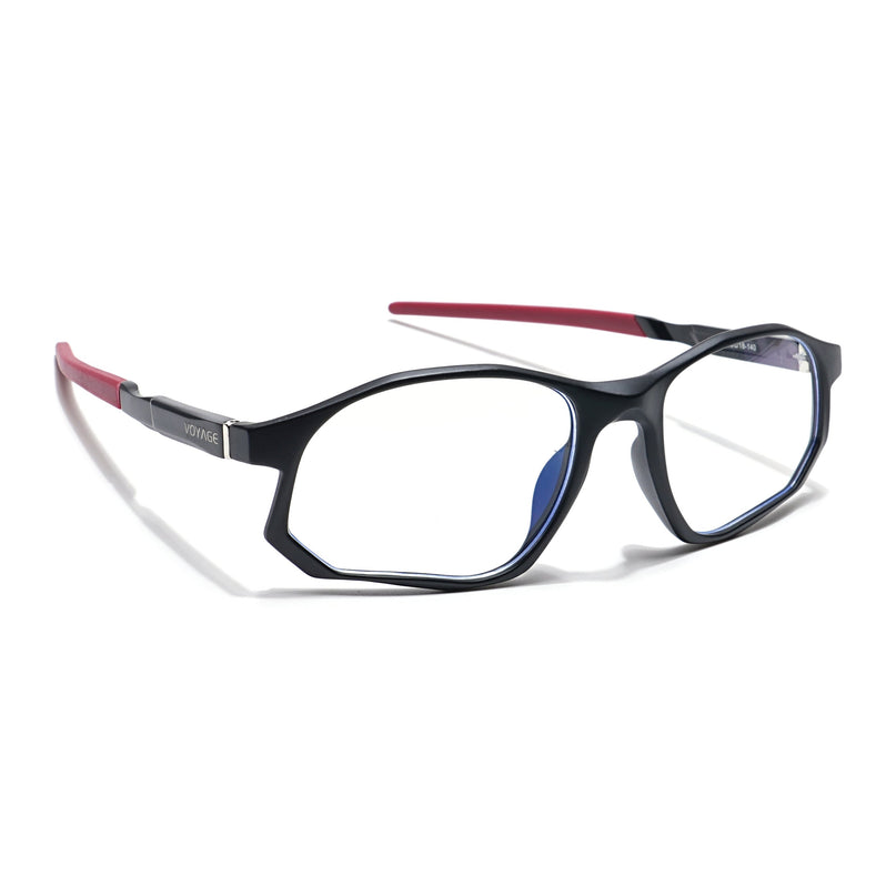 Voyage Striker Black Rectangle Eyeglasses for Men & Women - MG6138-C6