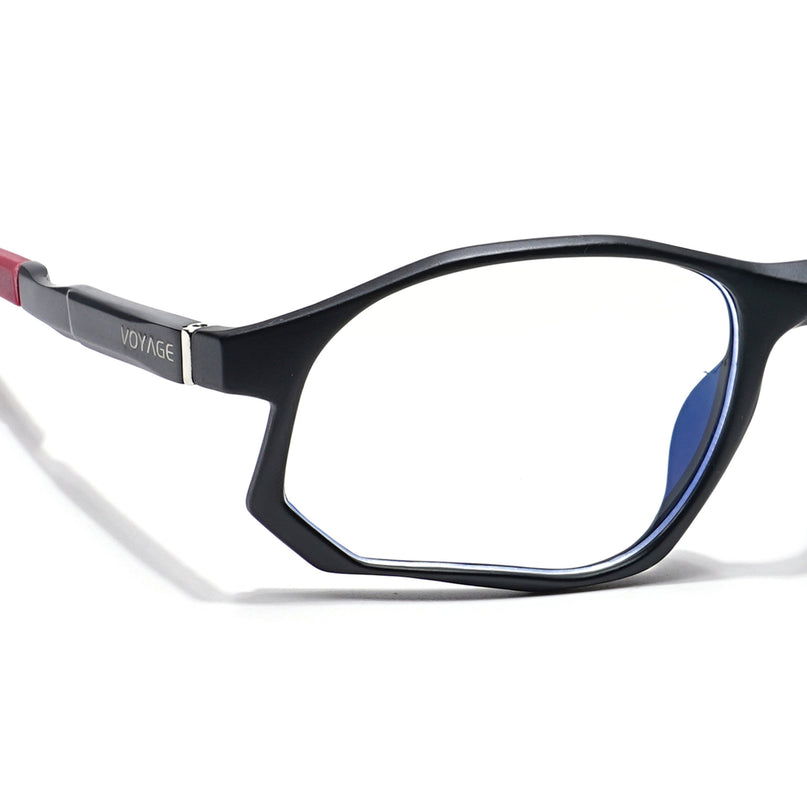 Voyage Striker Black Rectangle Eyeglasses for Men & Women - MG6138-C6