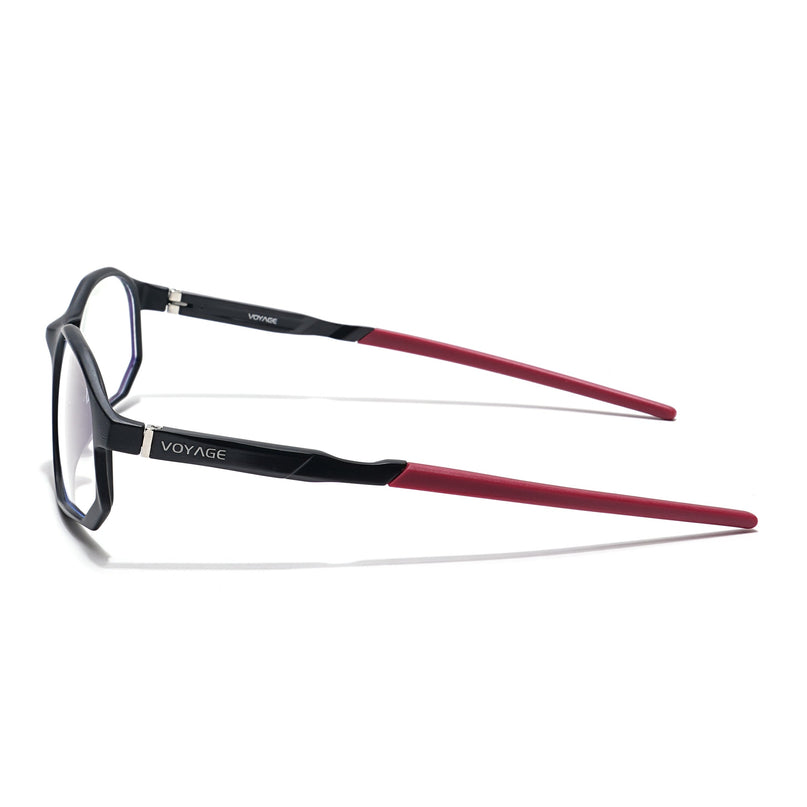 Voyage Striker Black Rectangle Eyeglasses for Men & Women - MG6138-C6