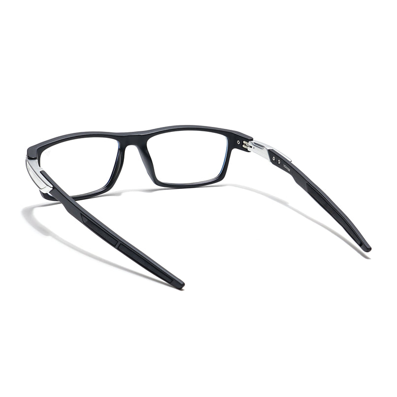 Voyage Striker Black Rectangle Eyeglasses for Men & Women - MG6139-C1