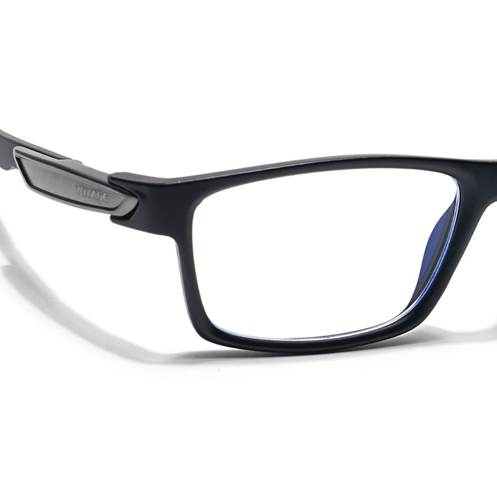 Voyage Striker Black Rectangle Eyeglasses for Men & Women - MG6140-C2