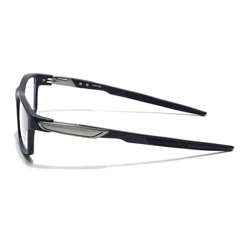 Voyage Striker Black Rectangle Eyeglasses for Men & Women - MG6140-C2