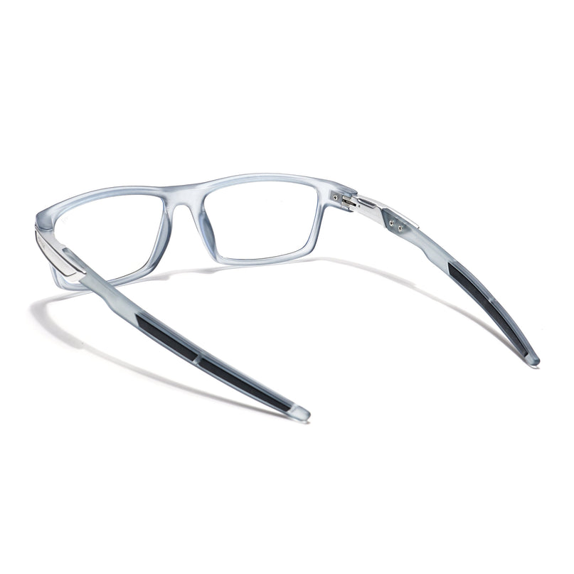 Voyage Striker Light Grey Rectangle Eyeglasses for Men & Women - MG6141-C3