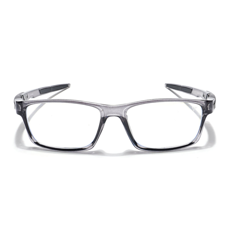 Voyage Striker Grey Rectangle Eyeglasses for Men & Women - MG6142-C4