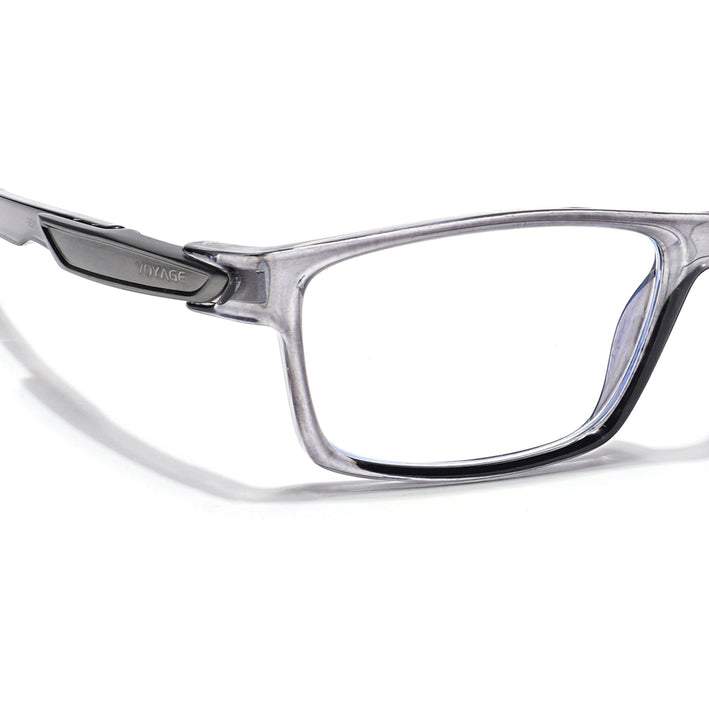Voyage Striker Grey Rectangle Eyeglasses for Men & Women - MG6142-C4