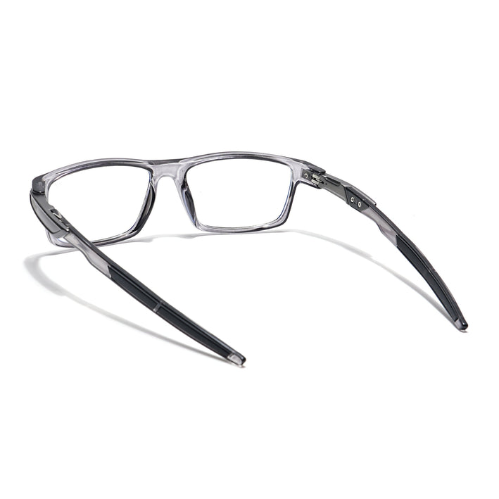 Voyage Striker Grey Rectangle Eyeglasses for Men & Women - MG6142-C4