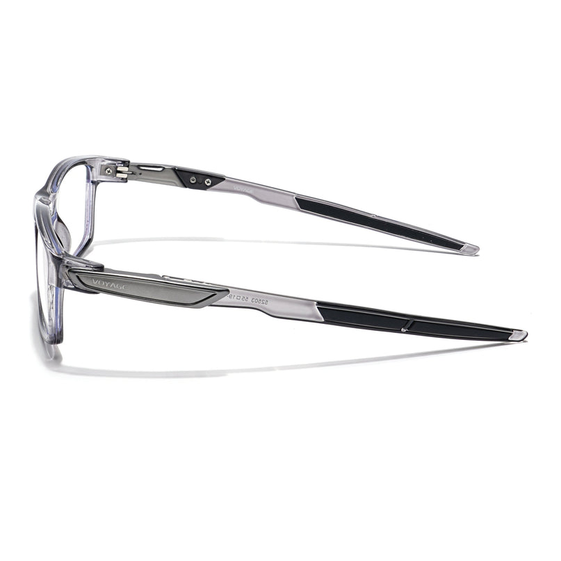 Voyage Striker Grey Rectangle Eyeglasses for Men & Women - MG6142-C4