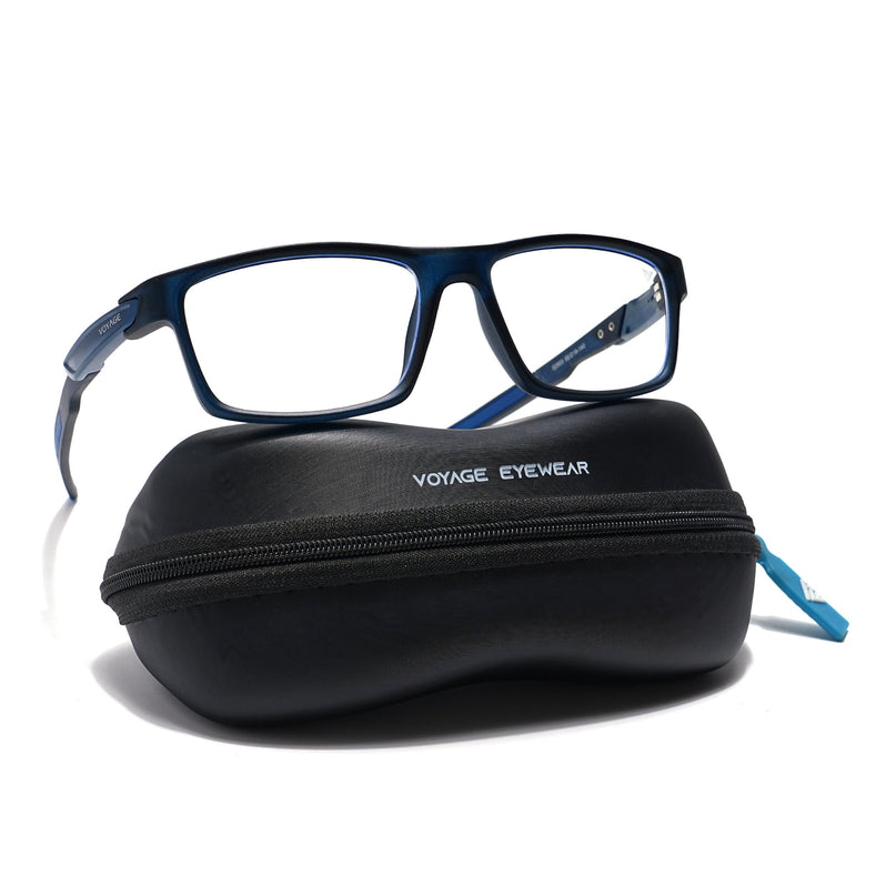 Voyage Striker Black Rectangle Eyeglasses for Men & Women - MG6143-C5