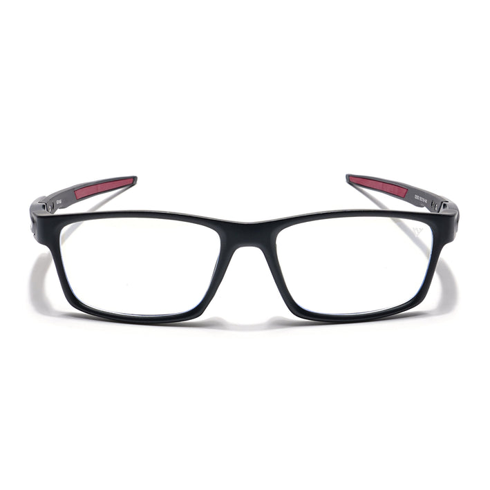 Voyage Striker Black Rectangle Eyeglasses for Men & Women - MG6144-C6